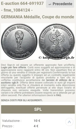 Germania Lotto 9 Medaglie FIFA World Cup Germania