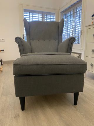 Poltrona relax grigia con poggiapiedi NUOVA