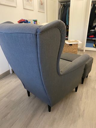 Poltrona relax grigia con poggiapiedi NUOVA