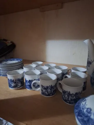 Juego de café de porcelana 15 piezas