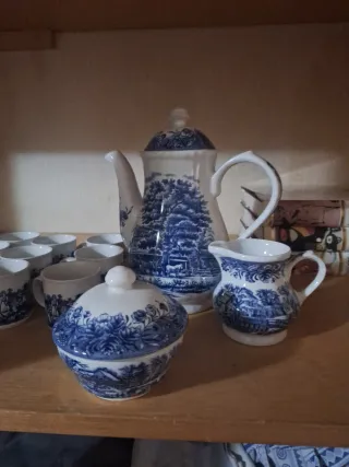 Juego de café de porcelana 15 piezas