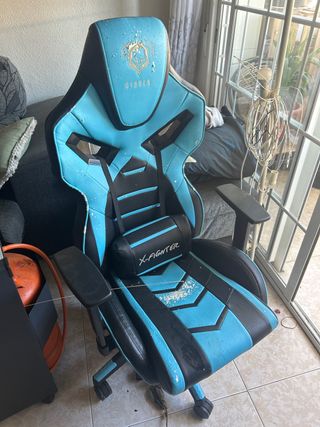 Silla Gamer Diablo Azul y Negra