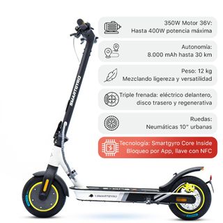 Patinete eléctrico Smartgyro Z-one 2 gris