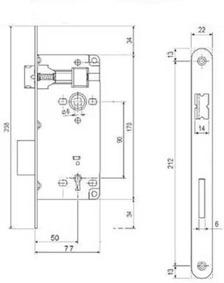 ferramenta SERRATURA PORTA INTERNA VINTAGE