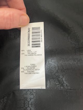 Abrigo paño Yera talla 38