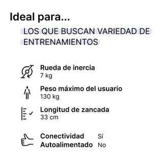 Bicicleta Elíptica Domyos EL500 con 7kg rueda inercia.