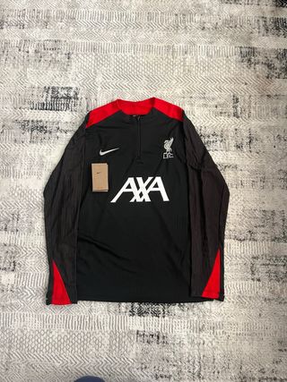 Felpa Liverpool Nike Uomo Nero Rossa