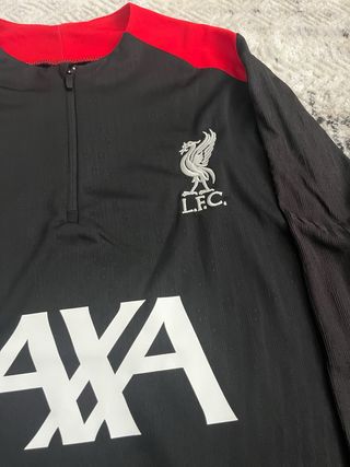 Felpa Liverpool Nike Uomo Nero Rossa
