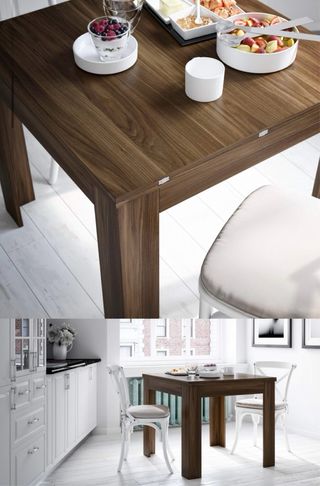 Mesa Comedor Extensible Nogal