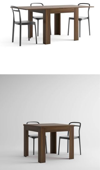 Mesa Comedor Extensible Nogal