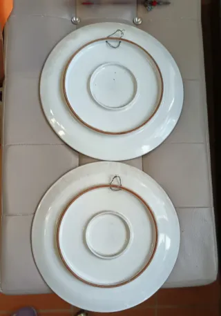 Coppia Piatti Decorativi Dipinti a Mano