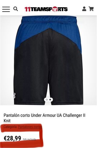 PANTALONES SHORTS UNDER ARMOUR UA Challenger II