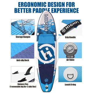 Tabla paddle surf hinchable HIGHPI 10,6. Tabla, hinchador,