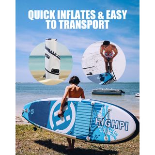 Tabla paddle surf hinchable HIGHPI 10,6. Tabla, hinchador,