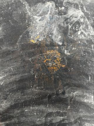 Mesa baúl antigua de madera