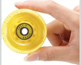 4 Ruedas Patines Amarillas 58x32 82A + Rodamientos