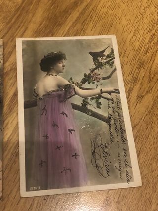 Lote 3 Postales Antiguas Románticas