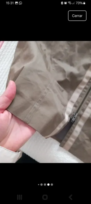 Falda Tanelli Beige/Marrón Cremallera