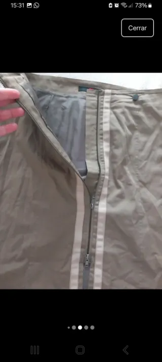 Falda Tanelli Beige/Marrón Cremallera