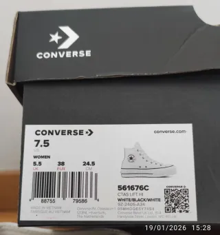 Tenis Converse Plataforma Blancos