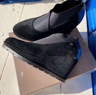 Scarpe donna zeppa vera pelle