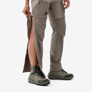 Pantalón desmontable de montaña y trekking Mujer Forclaz