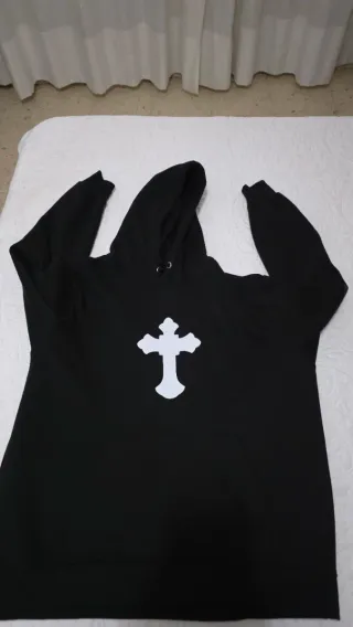 Sudadera Cruz Cafune Talla L Negra