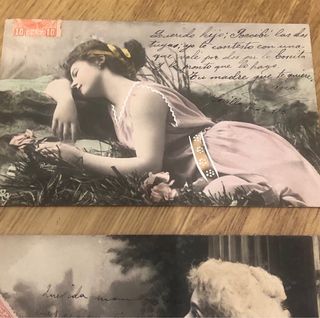 Lote 3 Postales Antiguas Románticas