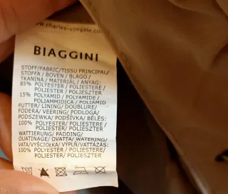 Chaqueta BIAGGINI Beige con Cuello Peludo