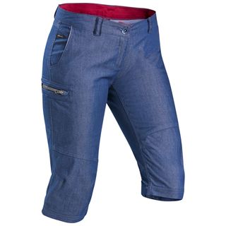Pantalón vaquero desmontable montaña y trekking Mujer