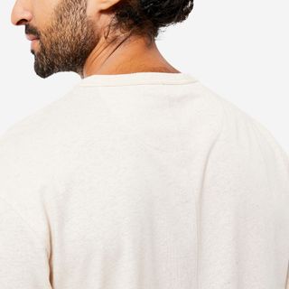 Camiseta Yoga Hombre Beis Algodón Orgánico + Lino