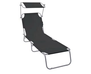 Tumbona plegable con parasol