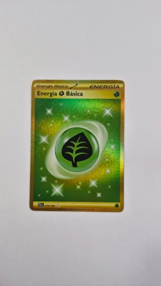 Energía Planta Básica Dorada Carta Pokémon