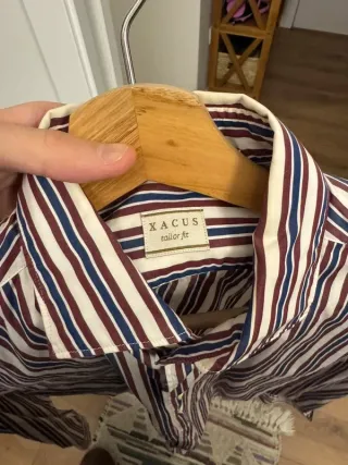 Camisa Xacus Rayas Azul, Rojo y Blanco