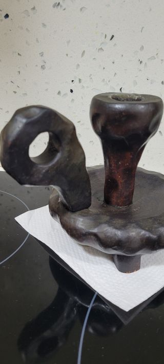 Candelabro vintaje madera