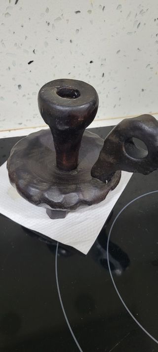 Candelabro vintaje madera