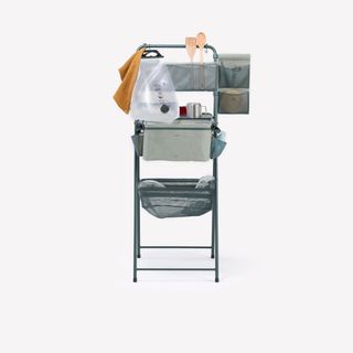 Fregadero portátil de camping con depósito de aguas