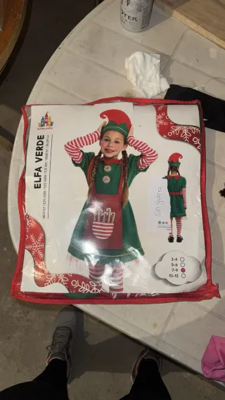 Disfraz Elfo Niña Talla 7-9
