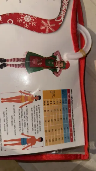 Disfraz Elfo Niña Talla 7-9