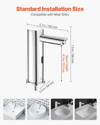 Rubinetto per Lavabo Senza Contatto Automatico