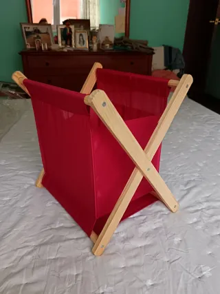 Revistero de tela y madera a estrenar. Dos modelos