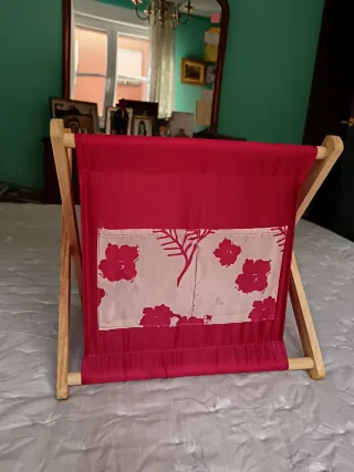 Revistero de tela y madera a estrenar. Dos modelos