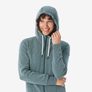 Sudadera de montaña y trekking con capucha Mujer Quechua