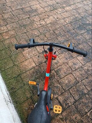 icicleta Niños 14" 3-5 Años 2 en 1 Discover 500 Rojo