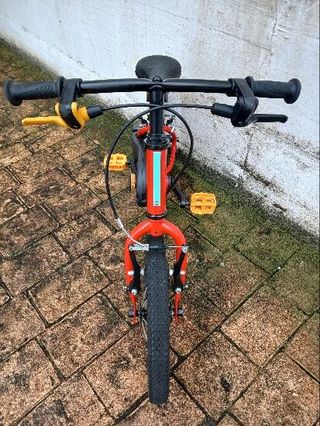 icicleta Niños 14" 3-5 Años 2 en 1 Discover 500 Rojo