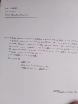 Boletín presos NR.Spandau.