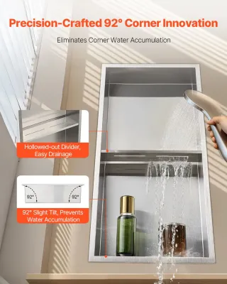 Nicchia per Doccia 33,0 x 63,5 x 10,2 cm Nicchia