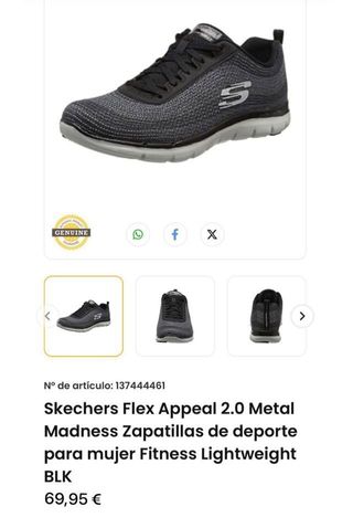 Zapatillas Skechers grises y negras