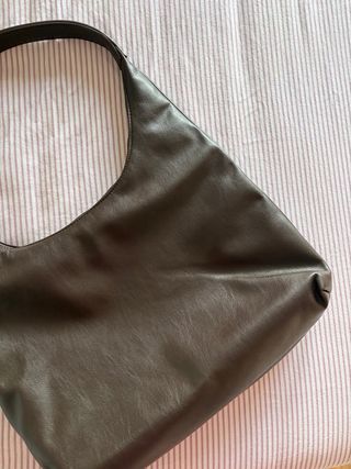 Bolso Hombro Vintage Marrón Burdeos