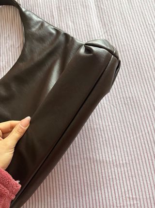 Bolso Hombro Vintage Marrón Burdeos